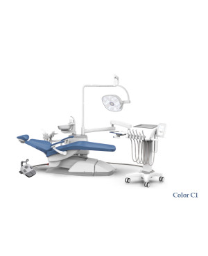 SILVERFOX 8000C-CMS0 Implant – Стоматологическая установка с подкатным блоком врача и с мягкой обивкой
