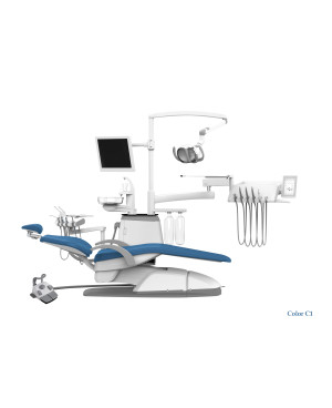 SILVERFOX 8000C-SRS0 Classic – Стоматологическая установка с нижней подачей и мягкой обивкой