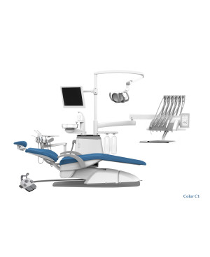 SILVERFOX 8000C-SRS0 Classic – Стоматологическая установка с верхней подачей и мягкой обивкой