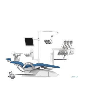 SILVERFOX 8000C-CRS0 Compact – Стоматологическая установка с верхней подачей, без гидроблока и с мягкой обивкой